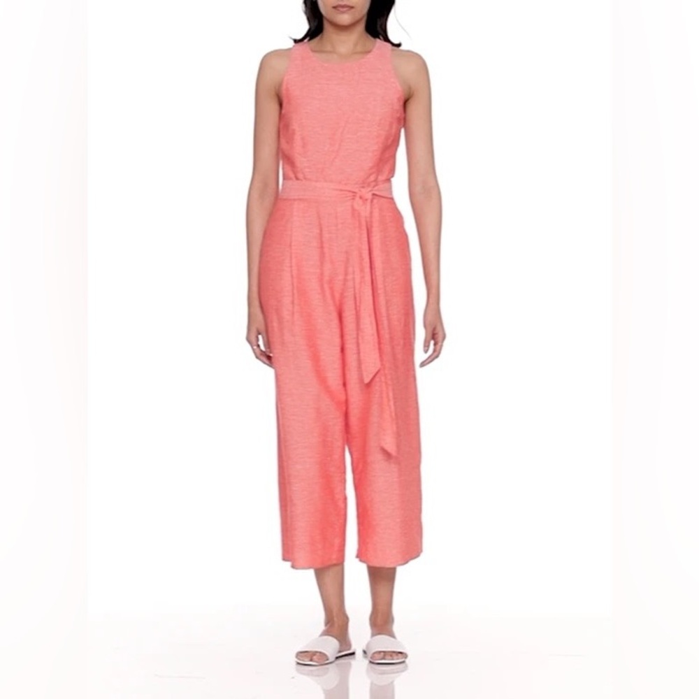 Banana Republic Linen Jumpsuit - Coral